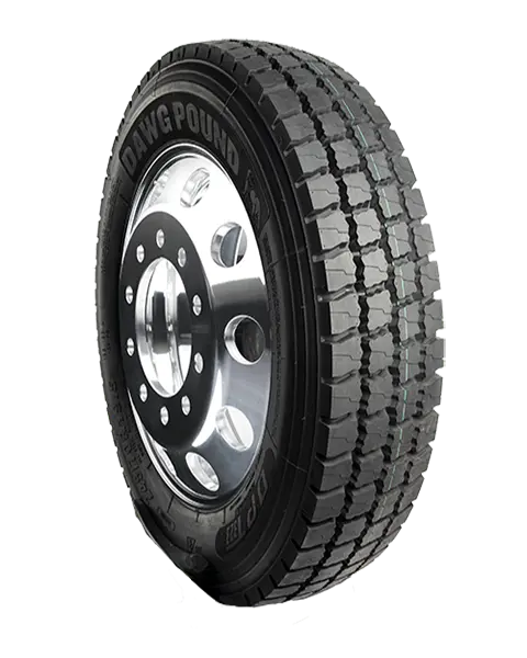 Dawg Pound Tires DPT324 Commercial Truck tire side view.
