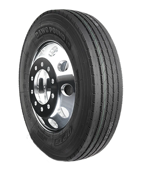 Dawg Pound Tires DPT234 Commercial Truck tire side view.